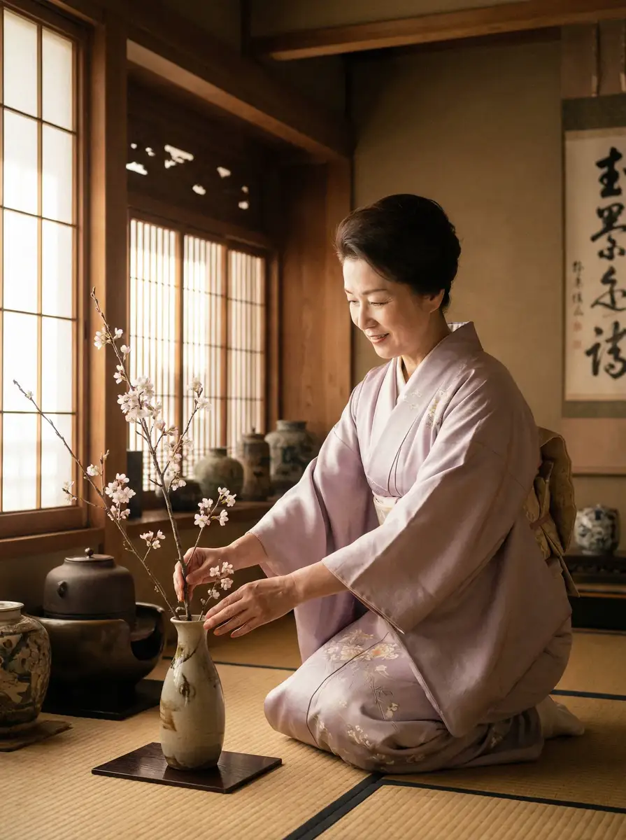一位优雅的 五一视频 - 五一视频资源平台 | 免费在线观看高清视频 在和室中插花